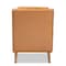 Baxton Studio Daley Modern and Contemporary Tan Faux Leather and Walnut Brown Finished Wood Lounge Armchair 183-11013-Zoro - alternate 4